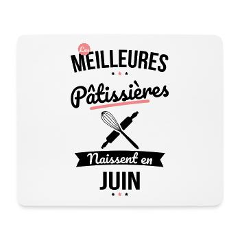 Les meilleures pâtissières naissent en Juin - Tapis de souris (format paysage) - blanc - Devant