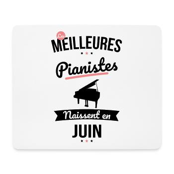 Les meilleures pianistes naissent en Juin - Tapis de souris (format paysage) - blanc - Devant