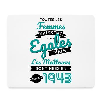 Anniversaire 81 ans - Meilleures Décembre 1943 - Tapis de souris (format paysage) - blanc - Devant