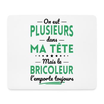 Plusieurs dans tête Bricoleur l'emporte toujours - Tapis de souris (format paysage) - blanc - Devant