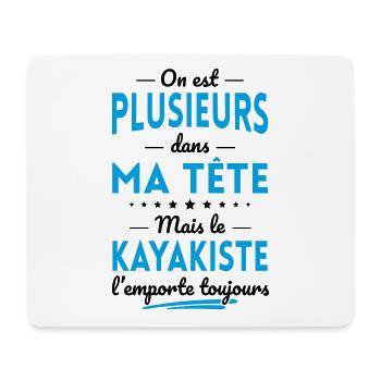 Plusieurs dans tête le Kayakiste l'emporte - Tapis de souris (format paysage) - blanc - Devant