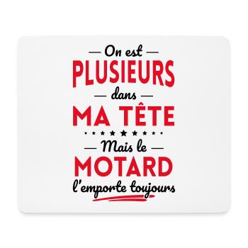Plusieurs dans tête le Motard l'emporte toujours - Tapis de souris (format paysage) - blanc - Devant