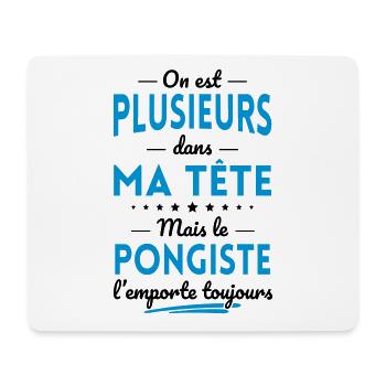 Plusieurs dans tête le Pongiste l'emporte toujours - Tapis de souris (format paysage) - blanc - Devant