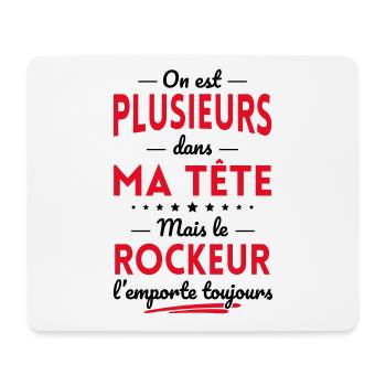Plusieurs dans tête le Rockeur l'emporte toujours - Tapis de souris (format paysage) - blanc - Devant
