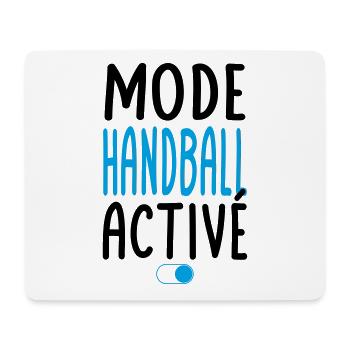 Mode Handball activé - Idée cadeau - Tapis de souris (format paysage) - blanc - Devant