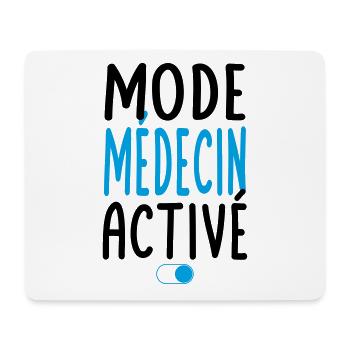 Mode Médecin activé - Idée cadeau - Tapis de souris (format paysage) - blanc - Devant