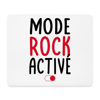 Mode rock activé - Idée cadeau - Tapis de souris (format paysage) - blanc - Devant