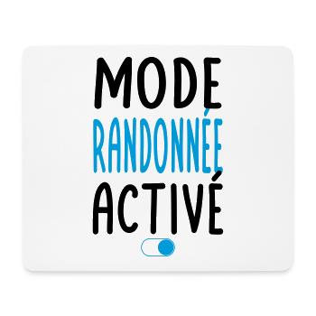 Mode Randonnée activé - Idée cadeau - Tapis de souris (format paysage) - blanc - Devant