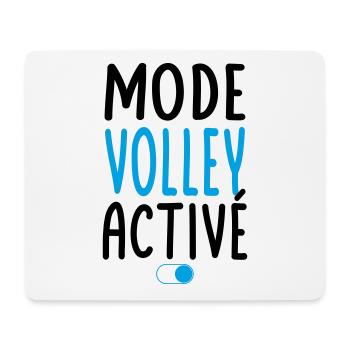 Mode Volley activé - Idée cadeau - Tapis de souris (format paysage) - blanc - Devant