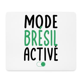 Mode Brésil Activé - Idée Cadeau - Tapis de souris (format paysage) - blanc - Devant