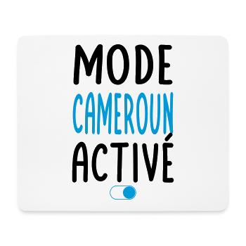 Mode Cameroun Activé - Idée Cadeau - Tapis de souris (format paysage) - blanc - Devant