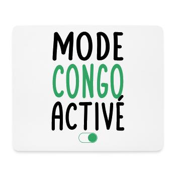 Mode Congo Activé - Idée Cadeau - Tapis de souris (format paysage) - blanc - Devant