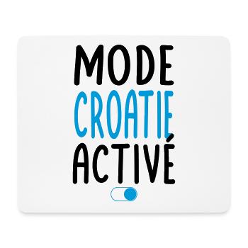 Mode Croatie Activé - Idée Cadeau - Tapis de souris (format paysage) - blanc - Devant