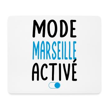 Mode Marseille Activé - Idée Cadeau - Tapis de souris (format paysage) - blanc - Devant