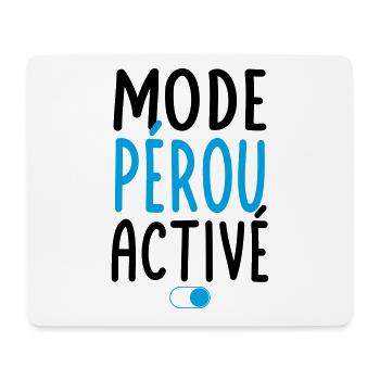 Mode Pérou Activé - Idée Cadeau - Tapis de souris (format paysage) - blanc - Devant