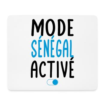 Mode Sénégal Activé - Idée Cadeau - Tapis de souris (format paysage) - blanc - Devant