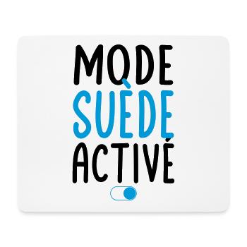 Mode Suède Activé - Idée Cadeau - Tapis de souris (format paysage) - blanc - Devant