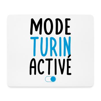 Mode Turin Activé - Idée Cadeau - Tapis de souris (format paysage) - blanc - Devant