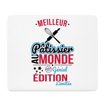 Bester Konditor der Welt - 100% genial - Mousepad (Querformat) - Weiß - Vorne