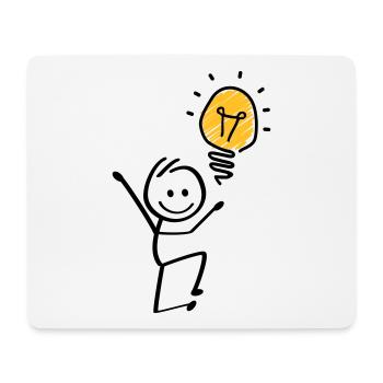 Bulb ideas, brilliant idea. brainstorm session - Mouse Pad (horizontal) - white - Front