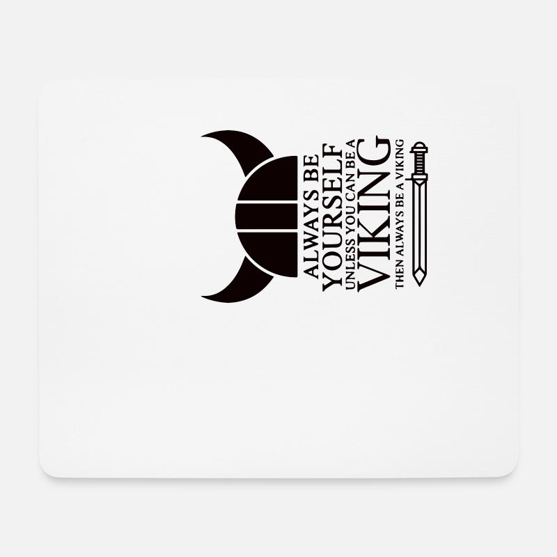 Wikinger - Mousepad (Querformat) - Weiß