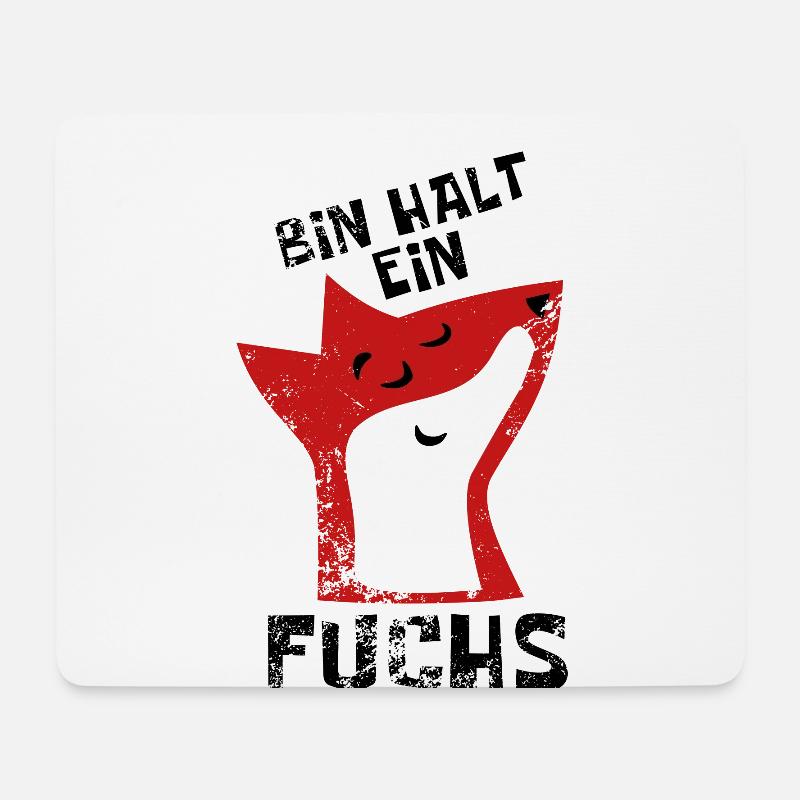 Bin halt ein Fuchs - schlau und clever - Mousepad (Querformat) - Weiß