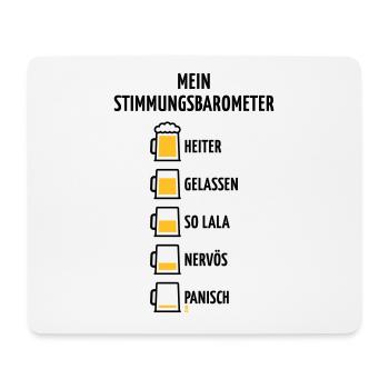 Mein Stimmungsbarometer (Bier / V1 / POS) - Mousepad (Querformat) - Weiß - Vorne