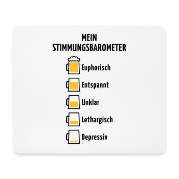 Mein Stimmungsbarometer (Bier / V2 / POS) - Mousepad (Querformat) - Weiß - Vorne