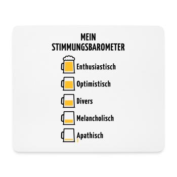 Mein Stimmungsbarometer (Bier / V3 / POS) - Mousepad (Querformat) - Weiß - Vorne