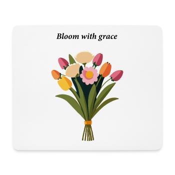 Spring bouquet of tulips and roses - Mouse Pad (horizontal) - white - Front