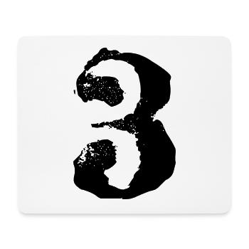 Maillot numéro 3 - Tapis de souris (format paysage) - blanc - Devant