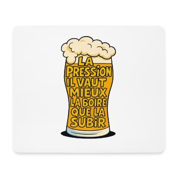 Druck: Lieber trinken, als ihn ertragen - Mousepad (Querformat) - Weiß - Vorne