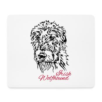 IRISH WOLFHOUND Irish Wolfhound Wilsigns dogs - Mouse Pad (horizontal) - white - Front