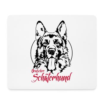 DEUTSCHER SCHÄFERHUND Hund Hunde Wilsigns - Mousepad (Querformat) - Weiß - Vorne