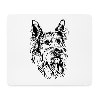BERGER PICARD Portrait Hunde Hund Wilsigns - Mousepad (Querformat) - Weiß - Vorne