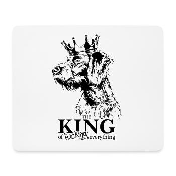 GERMAN WIREHAIR King of everything dog Wilsigns - Mouse Pad (horizontal) - white - Front