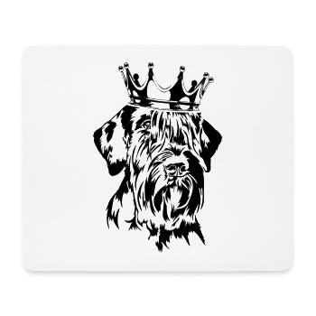 Riesenschnauzer Krone Hunde Hund Wilsigns - Mousepad (Querformat) - Weiß - Vorne