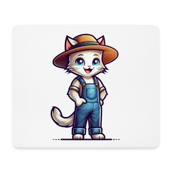 Éleveur de chats mignons - Tapis de souris (format paysage) - blanc - Devant