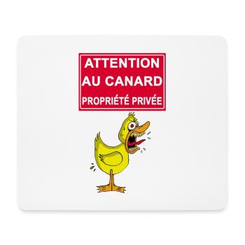 Attention au canard ! - Tapis de souris (format paysage) - blanc - Devant