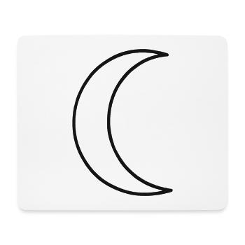 Mond Silhouette - Mousepad (Querformat) - Weiß - Vorne