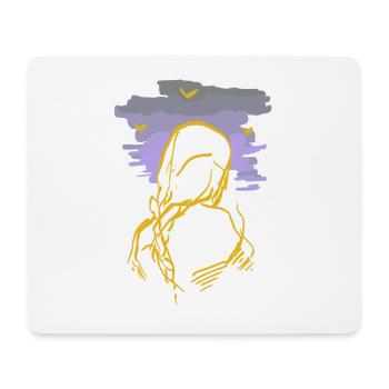 sorcière - Tapis de souris (format paysage) - blanc - Devant