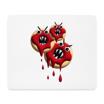 Drei Halloween Donuts sehr bissig. - Mousepad (Querformat) - Weiß - Vorne