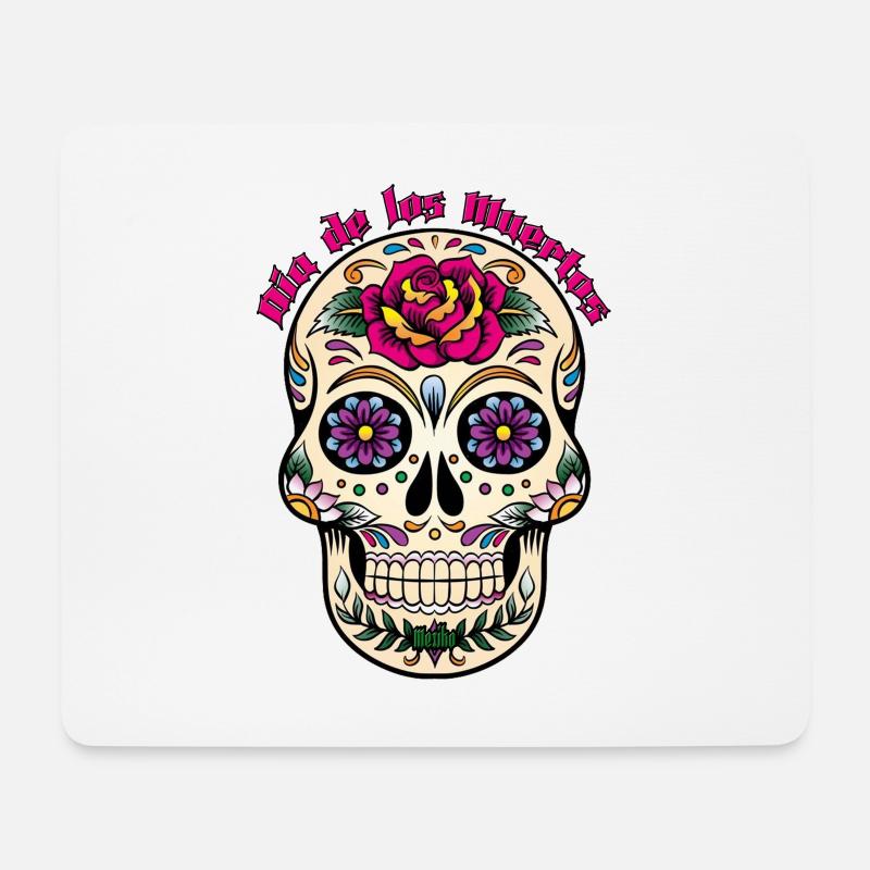 Dia de los Muertos dos - Mousepad (Querformat) - Weiß