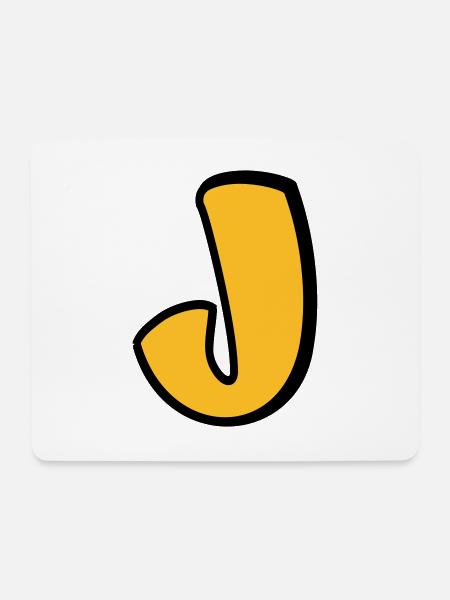 Alphabet J - Mousepad (Querformat) - Weiß