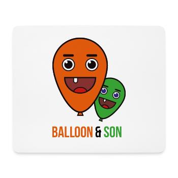 BALLOON & SON - Tapis de souris (format paysage) - blanc - Devant
