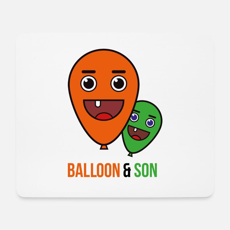 BALLOON & SON - Tapis de souris (format paysage) - blanc