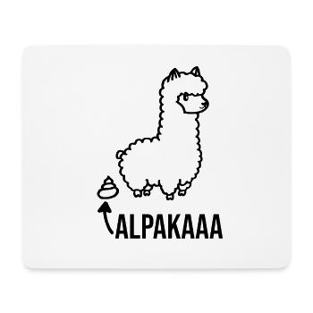 Alpaka Lama Kaka lustiger Spruch - Mousepad (Querformat) - Weiß - Vorne