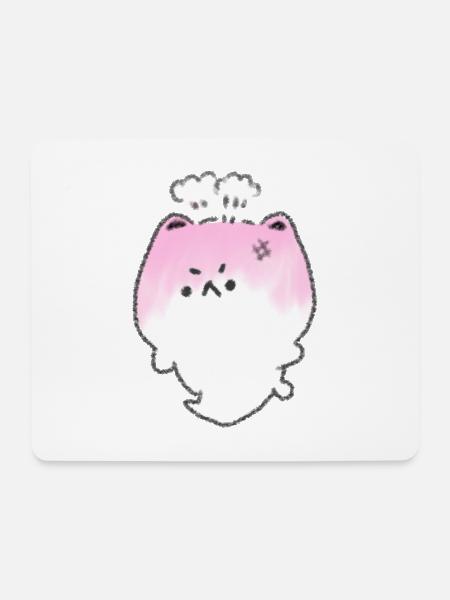Wütende Katze - Mousepad (Querformat) - Weiß