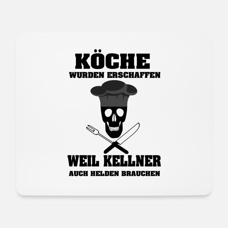Koch Kellner cooler Spruch - Mousepad (Querformat) - Weiß