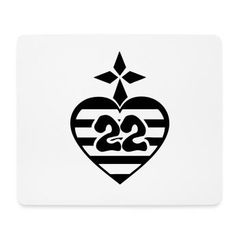 herz breizh 22 cote rüstung bretagne abteilung er - Mousepad (Querformat) - Weiß - Vorne